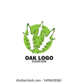 Oak Leaf Logo Design Template

