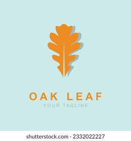 Oak leaf logo design template. logo for nature, business, inspiration and serenity logo