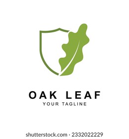 Plantilla de diseño del logotipo de hoja de roble. logotipo para la naturaleza, los negocios, la inspiración y el logotipo de la serenidad