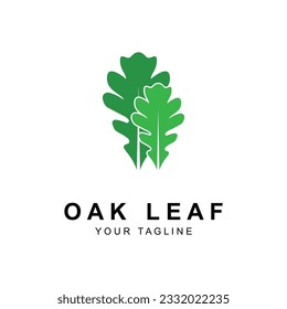 Oak leaf logo design template. logo for nature, business, inspiration and serenity logo