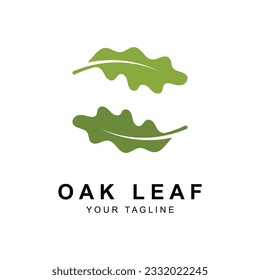 Oak leaf logo design template. logo for nature, business, inspiration and serenity logo