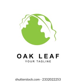 Oak leaf logo design template. logo for nature, business, inspiration and serenity logo