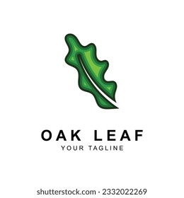 Oak leaf logo design template. logo for nature, business, inspiration and serenity logo