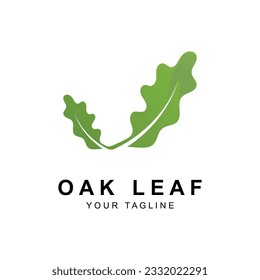 Oak leaf logo design template. logo for nature, business, inspiration and serenity logo