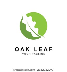 Oak leaf logo design template. logo for nature, business, inspiration and serenity logo