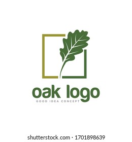 Vector de diseño de logotipo de hoja de roble