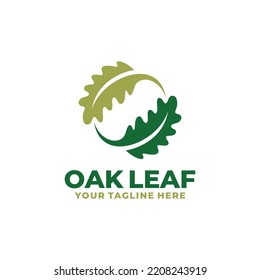 Oak leaf logo design vector