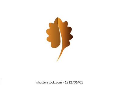 oak leaf logo Designs Inspiration Isolated on White Background