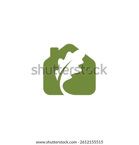 oak leaf logo home, house, eco-friendly, businesses, educational, institutions, health, wellness, insurance, finance, woodworking.