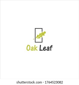 plantilla de ilustración de logotipo de hoja de roble