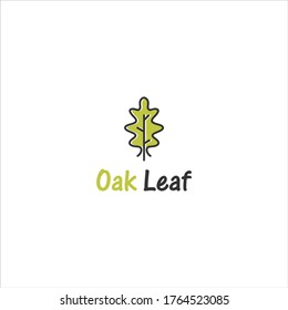 plantilla de ilustración de logotipo de hoja de roble