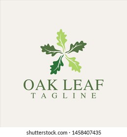 oak leaf logo illustration vector template
download