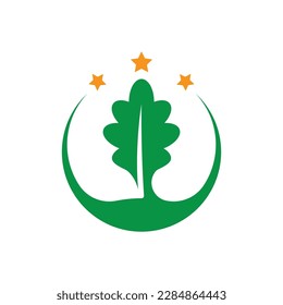 Oak leaf logo images illustration design