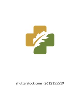 oak leaf logo Medical Medicine Hospital Pharmacy Science Lab Leaf Green Natural 