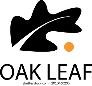 logotipo de hoja de roble sobre fondo blanco
