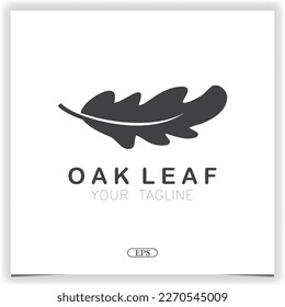 oak leaf  logo premium elegant template vector eps 10