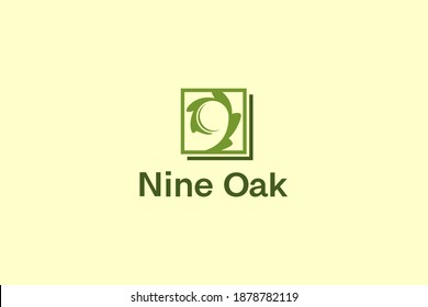 Silueta del logotipo de la hoja de roble simple icono minimalista, símbolo de roble natural, hoja verde ecológica. icono de evergreen de entorno.