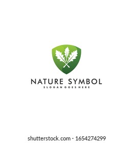 Design-Vektorillustration für Oak-Blatt-Logo-Vorlage