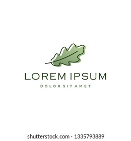 oak leaf logo vector icon illustration