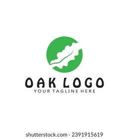 oak leaf logo vector icon illustration template design