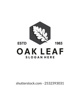 oak leaf logo vector template illustration design