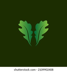 Oak leaf luxury vector design logo