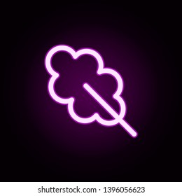 Oak Leaf neon icon. Elements of autumn set. Simple icon for websites, web design, mobile app, info graphics