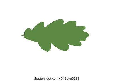 oak leaf on transparent background ,