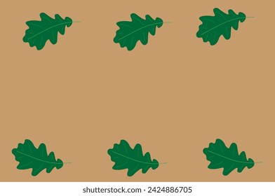oak leaf pattern on a light brown background