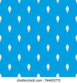 Oak leaf pattern repeat seamless in blue color for any design. Vector geometric illustration