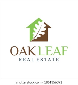 oak leaf real estate logo design