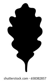 Oak leaf, vector icon. Isolated on white background.