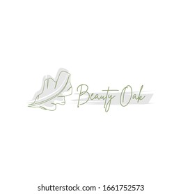 Oak leaf vector logo. Design inspiration templates.