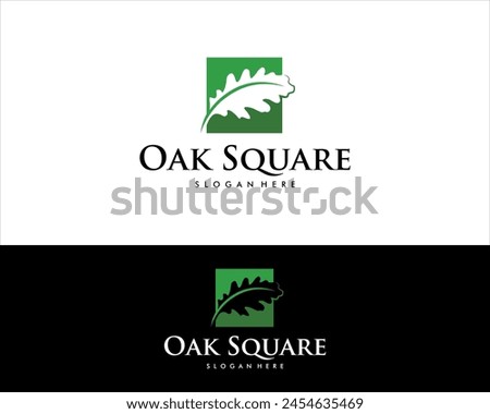 Oak leaf vector logo illustration icon.Nature brand identity concept for business. Modern natural Oak leaf symbol