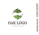 OAK leaf vector logo isolated.logo template	