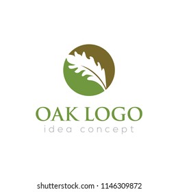 Oak Leaf Vector Logo Template 