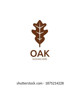 oak leaf vintage color logo vector illustration template design