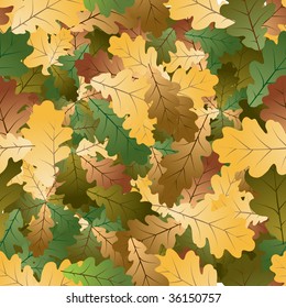 Oak leafs texture - seamless pattern
