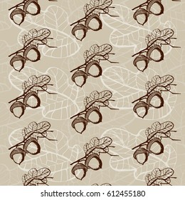 Oak leaves and acorn pattern