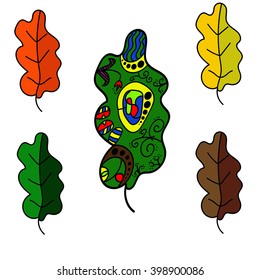 Oak leaves (Doodle)