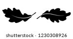 Oak leaves graphic icon. Oak leaves sign isolated on white background. Flat style. Pictogram for web graphics. Vector illustration