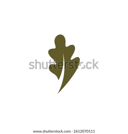 Oak leaves logo illustration design graphic icon