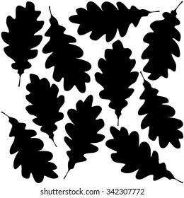 oak leaves silhouette