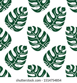 Oak leaves vintage creative color seamless pattern. Botanical retro texture. Plant twigs backdrop. autumn herbarium background. Floral abstract wallpaper, wrapping paper, textile design