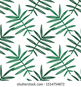 Oak leaves vintage creative color seamless pattern. Botanical retro texture. Plant twigs backdrop. autumn herbarium background. Floral abstract wallpaper, wrapping paper, textile design