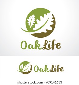 Oak Life Logo Template Design Vector, Emblem, Design Concept, Creative Symbol, Icon