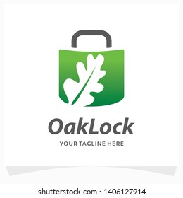 Oak Lock Logo Design Template
