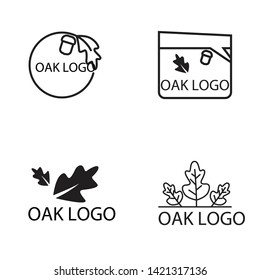 oak logo design concept fresh label

