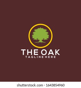 Oak Logo Design Idea Vector Image