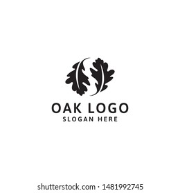 Oak logo design template, vector